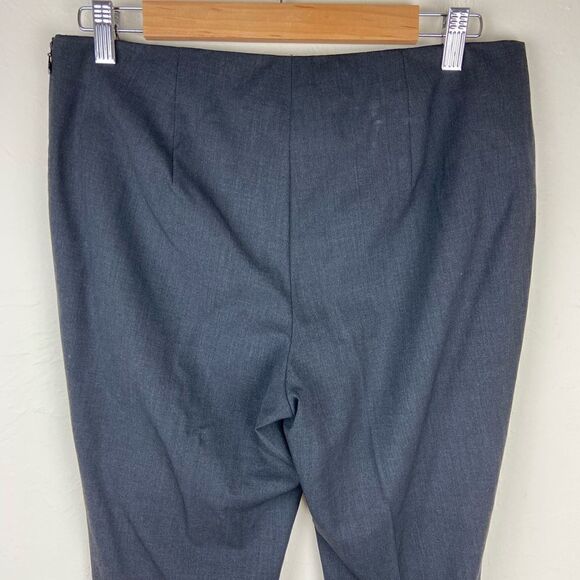 Lafayette 148 Wool-Blend Straight Leg Stretch Pant - Dark Gray - Picture 6 of 7